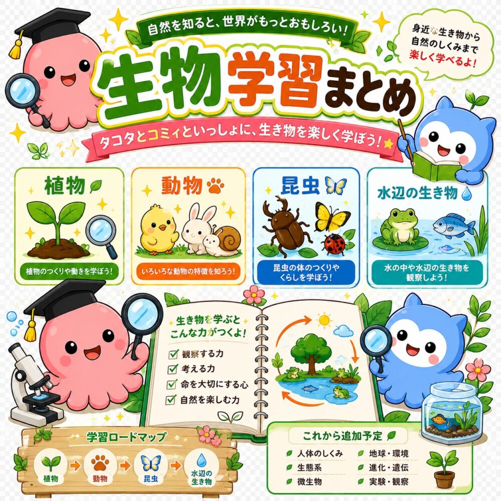 生物を学ぶタコタ