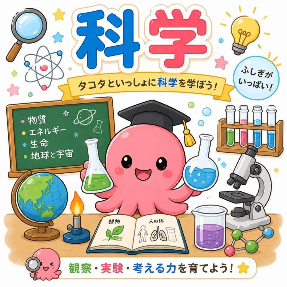 化学を学ぶタコタ