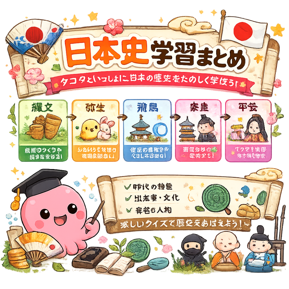 日本史を学ぶタコタ