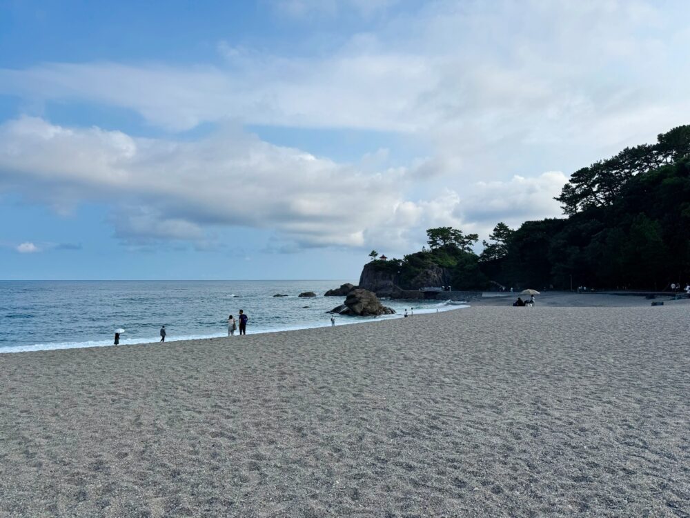 桂浜の海と砂浜