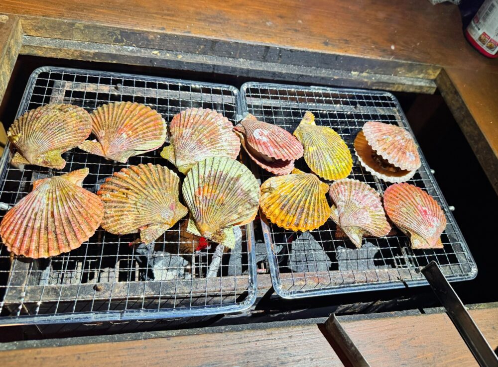 四万十源流の里のBBQで焼いた長太郎貝
